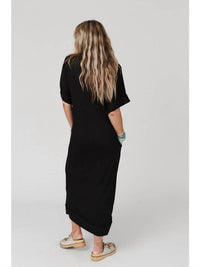 Three Bird Nest - Short Sleeve T-Shirt Maxi Dress