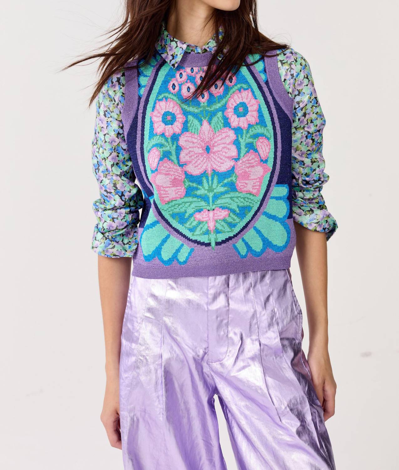 Lanhtropy - Kimchee Glitter Knitted Top