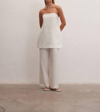 Le Cle - Essence Linen Strapless Top