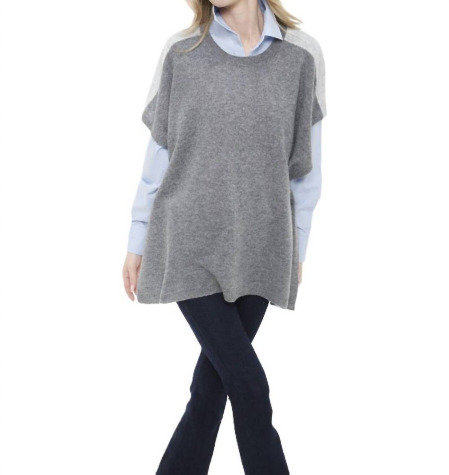 Incashmere - Colored Block Poncho