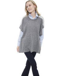 Incashmere - Colored Block Poncho