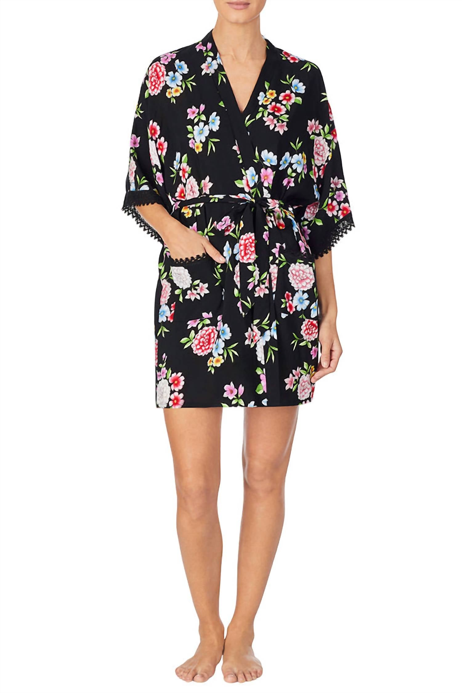 Kensie - V Neck Wrap Robe