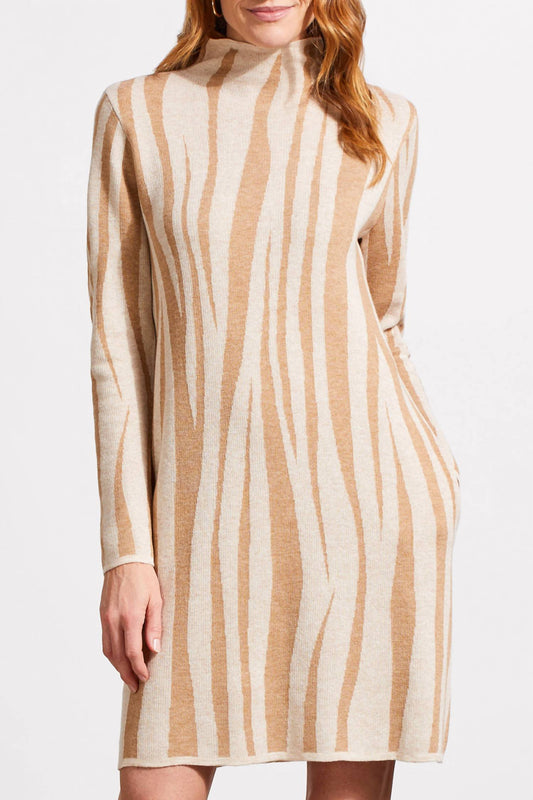 Tribal - Funnel Neck Sweater Mini Dress