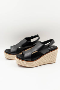 Corkys Footwear Women's Liora Wedge in black - women's shoe - detail view