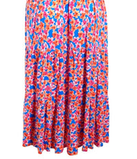 Skies Are Blue - Floral Skirt - Plus