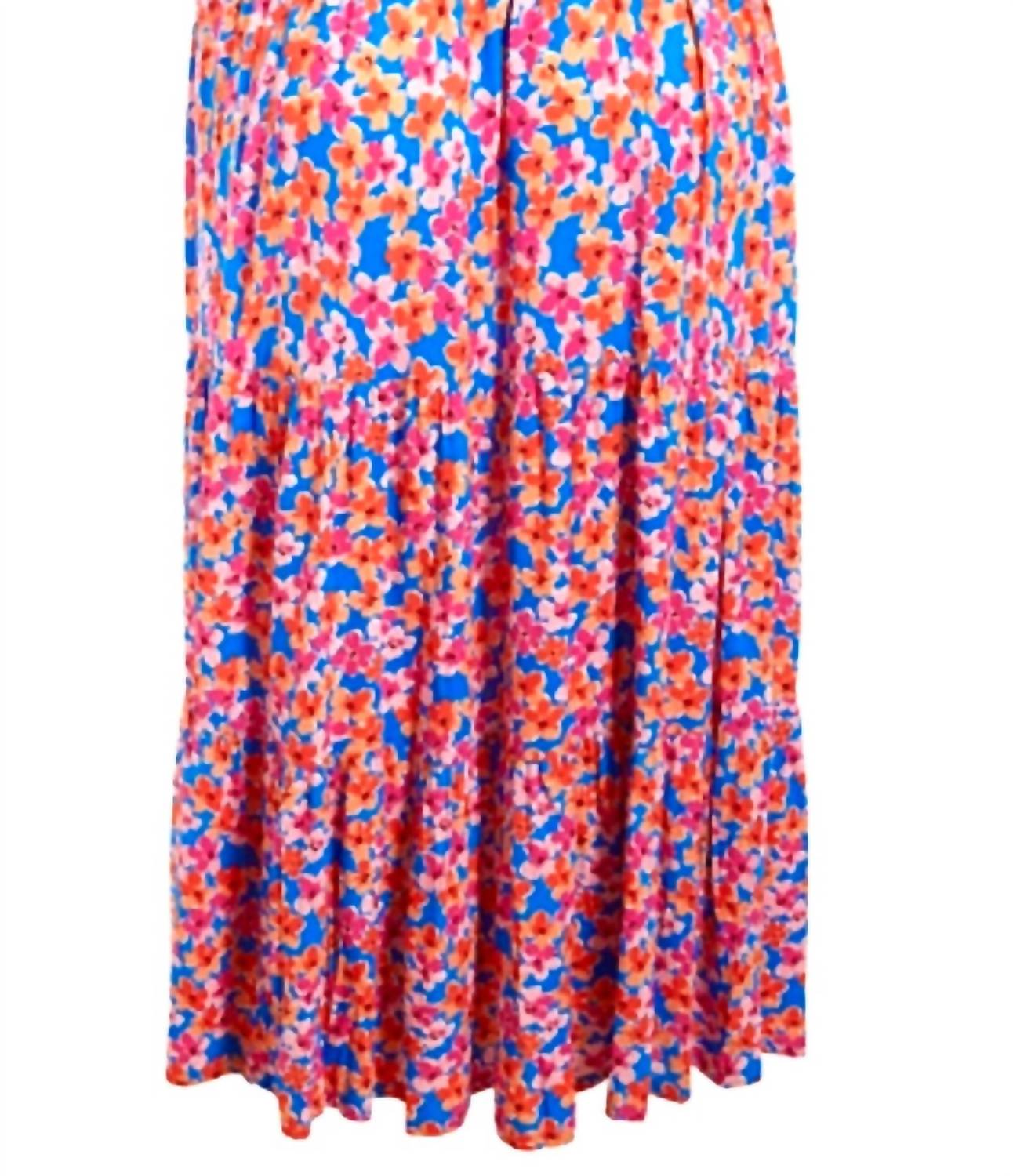 Skies Are Blue - Floral Skirt - Plus