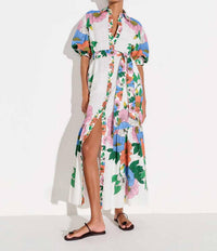 Borgo De Nor - Bianca Salento Print Linen Dress
