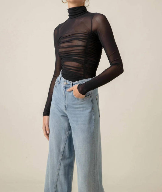 Line And Dot - Quincy Long Sleeve Turtleneck Top