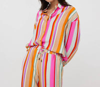 Esqualo - Oversized Stripe Blouse