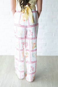 entro Wide Leg Pants in beige - women's pants - detail view