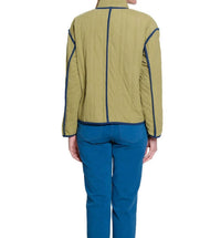 Multiples - Stand Collar Button Quilted Solid Cord Lined Jacket