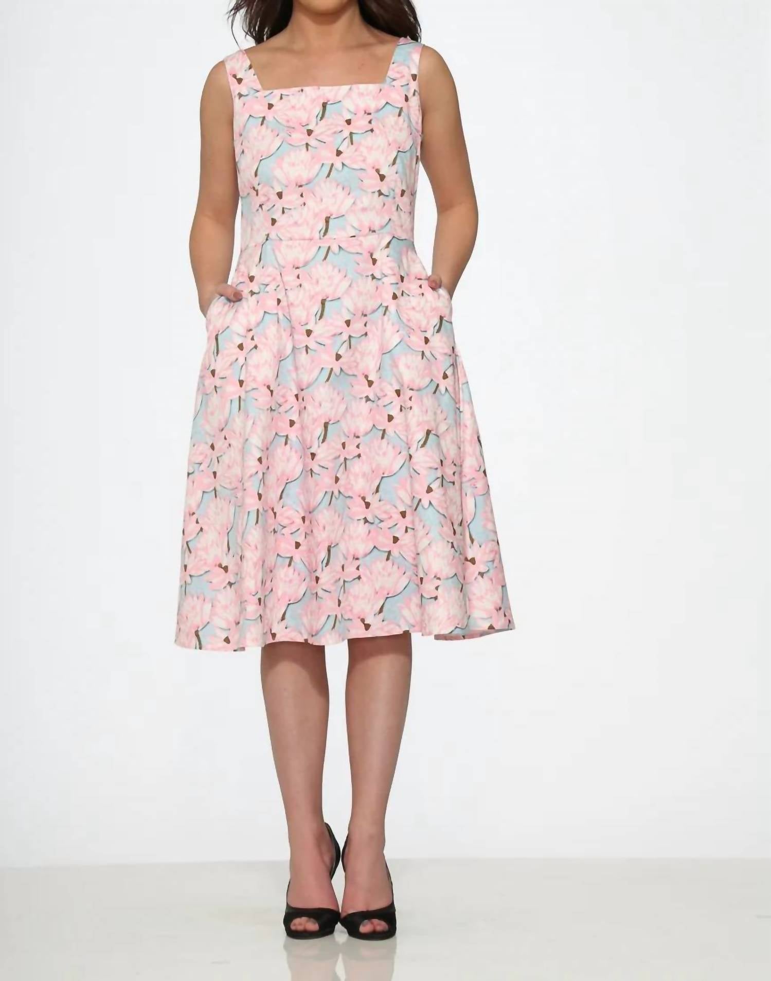 Orchid Bloom - Floral Swing Dress