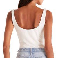 Z Supply Women's Highland Bodysuit in sandstone - women's shirt - detail view