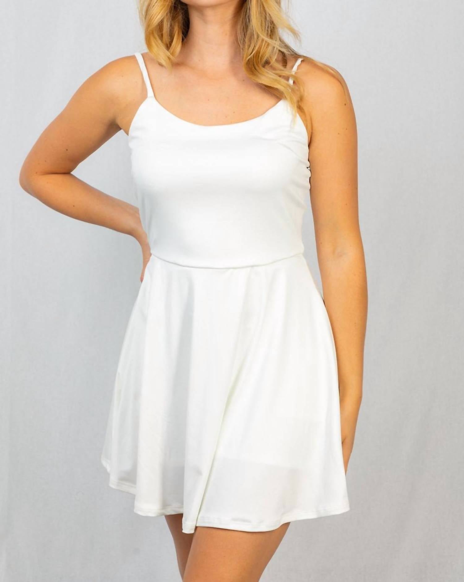White Birch - Spaghetti Strap Dress With Shorts