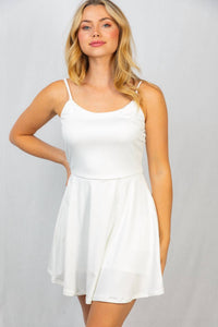 White Birch - Spaghetti Strap Dress With Shorts