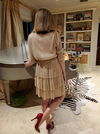 G.P.D. - Ruffle Shimmer Mini Dress