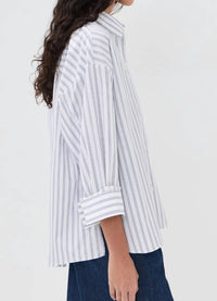 TWP New Earl Shirt in white midnight - women's shirt - alternate view