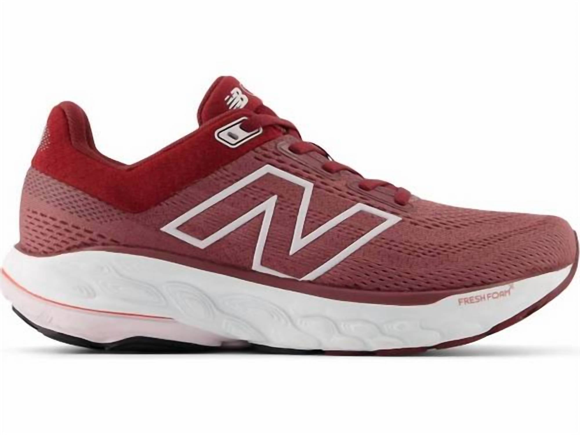 New Balance Women Fresh Foam X 860v14 Running Shoes in washed burgundy monarch burgundy pink granite - women's shoe