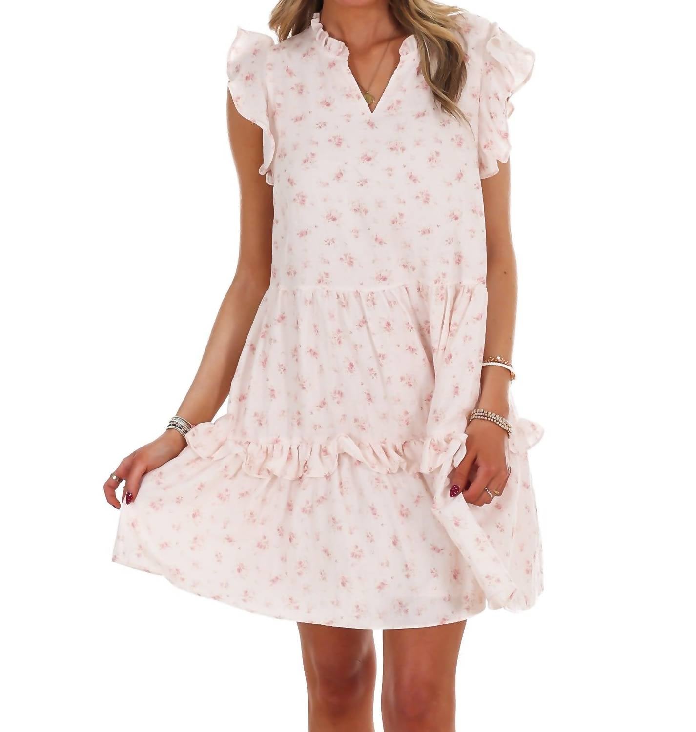 In February - Floral Phase Flare Mini Dress