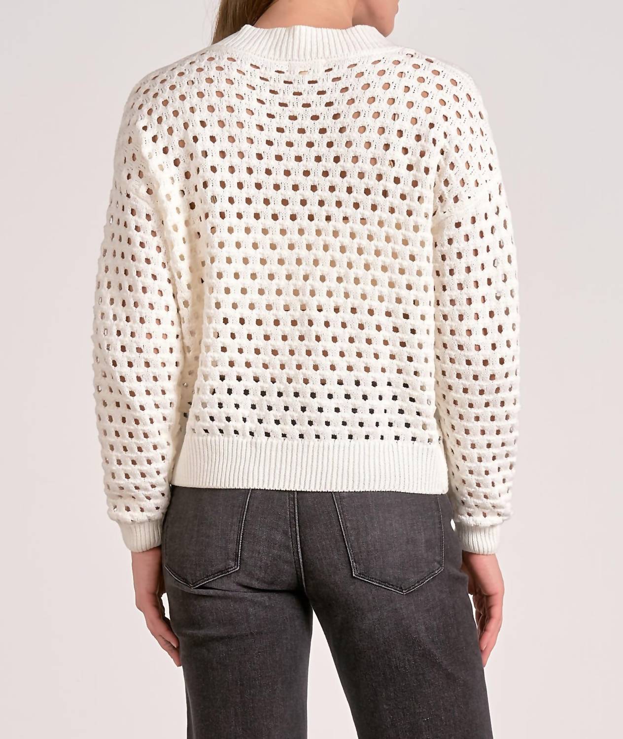 Elan - Open Sweater Knit Zip-Up Jacket