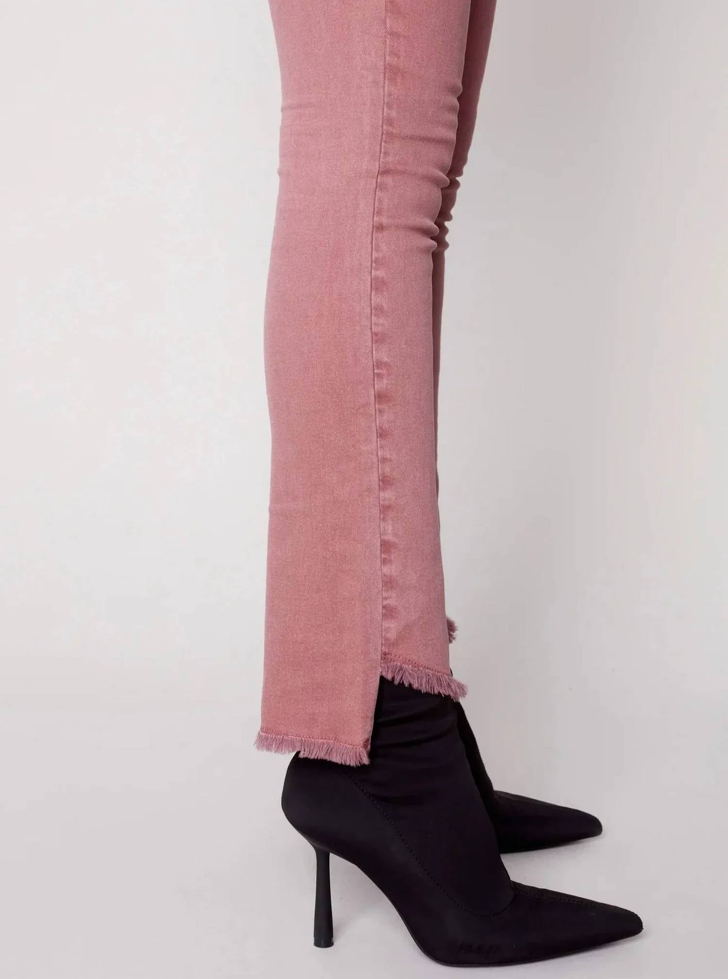 Charlie B - Asymmetrical Hem Bootcut Jean