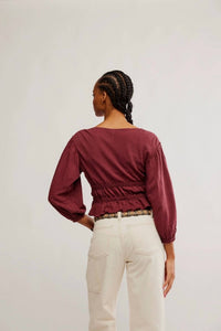 Free People - Lets Go V-neck Blouse