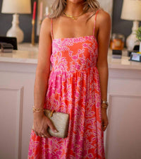 By Together Already Yours Floral Maxi Dress in orange pink - women's dress - view 4