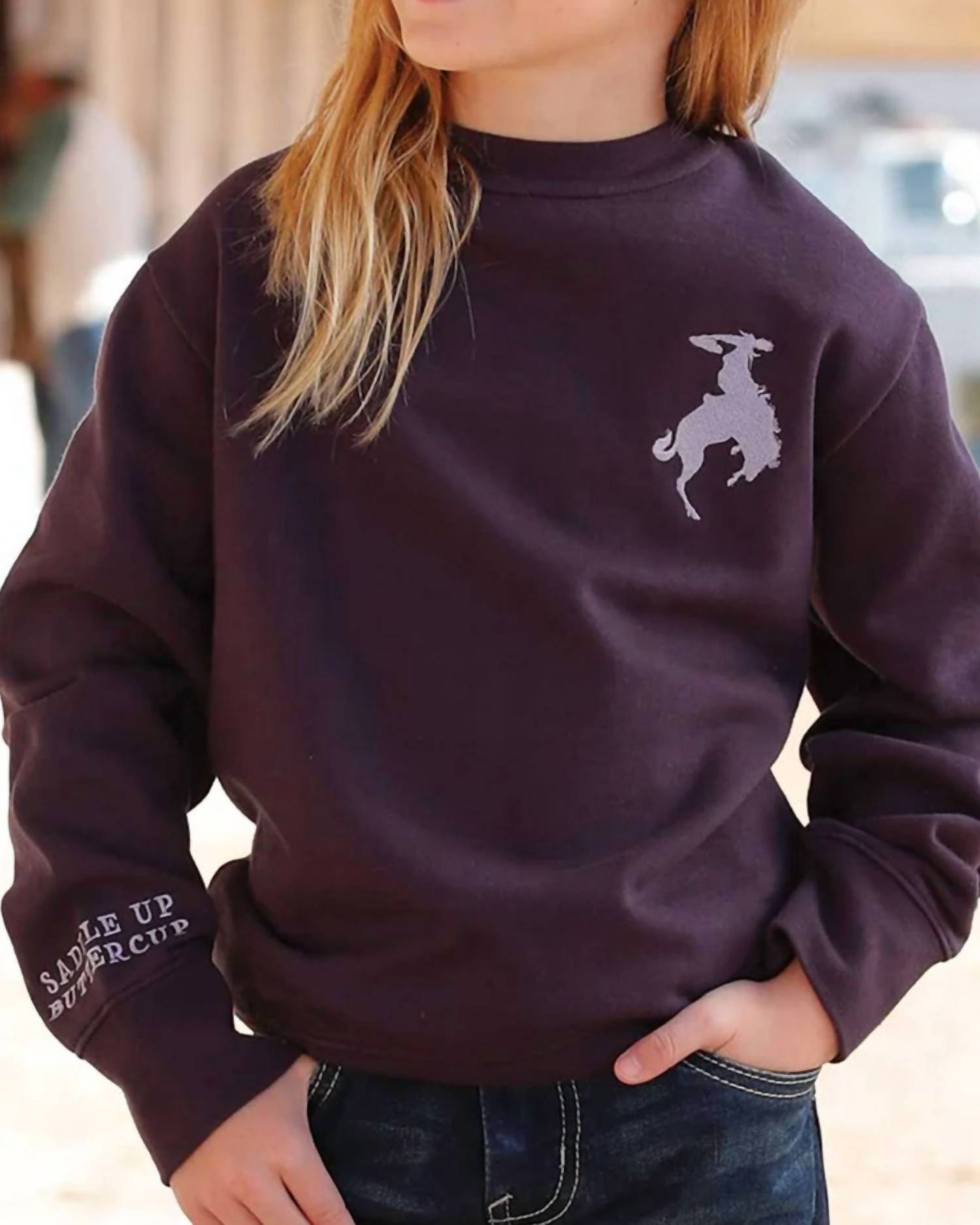 Cinch - Girls Saddle Up Crewneck Sweatshirt