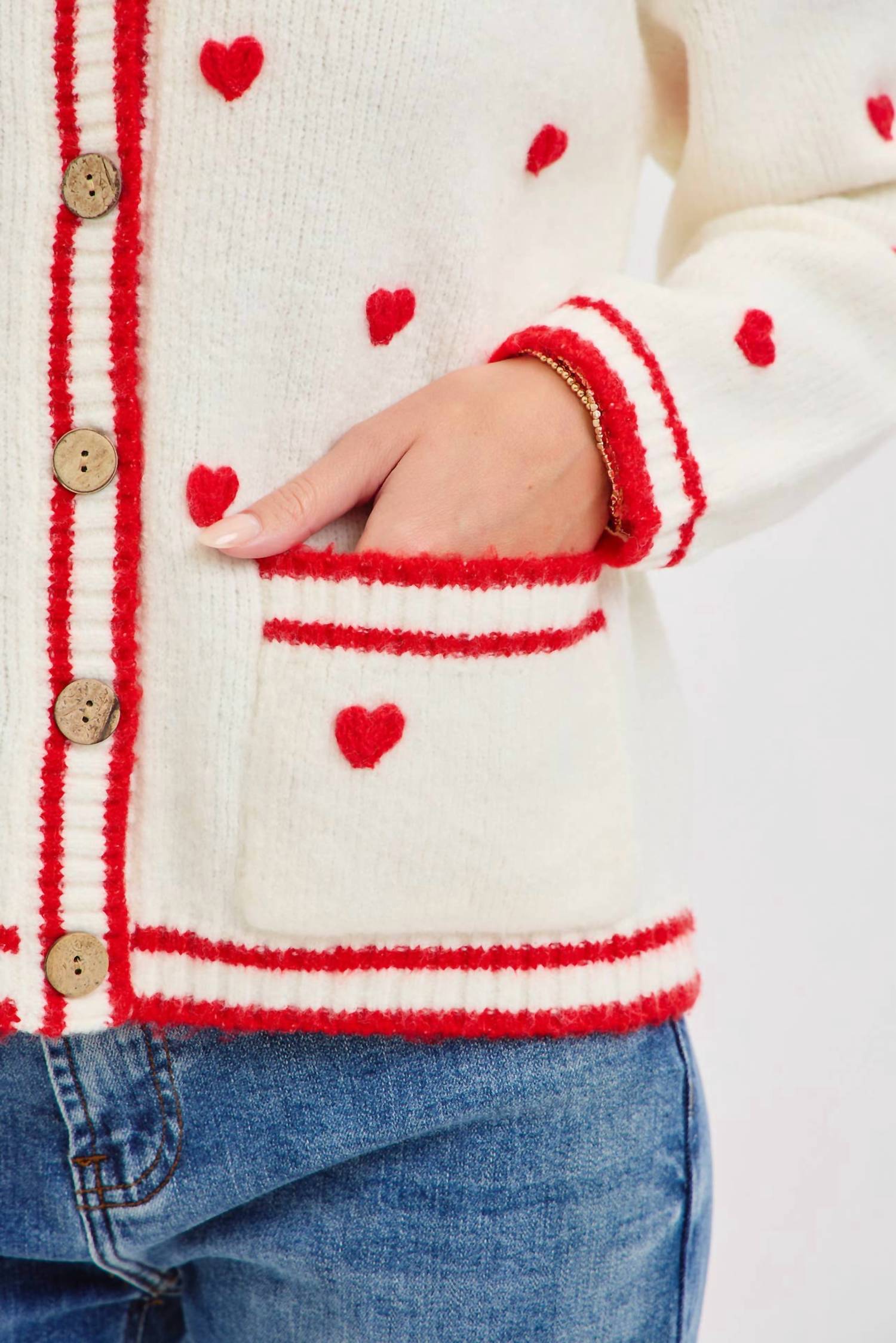Sweet Lovely By Jen - SWEET VALENTINE HEART CARDIGAN