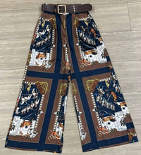 I TOO Quinn Pants in blue multi - women's pants - detail view
