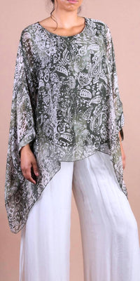 Gigi Moda - Seta Paisley Print Kaftan Top