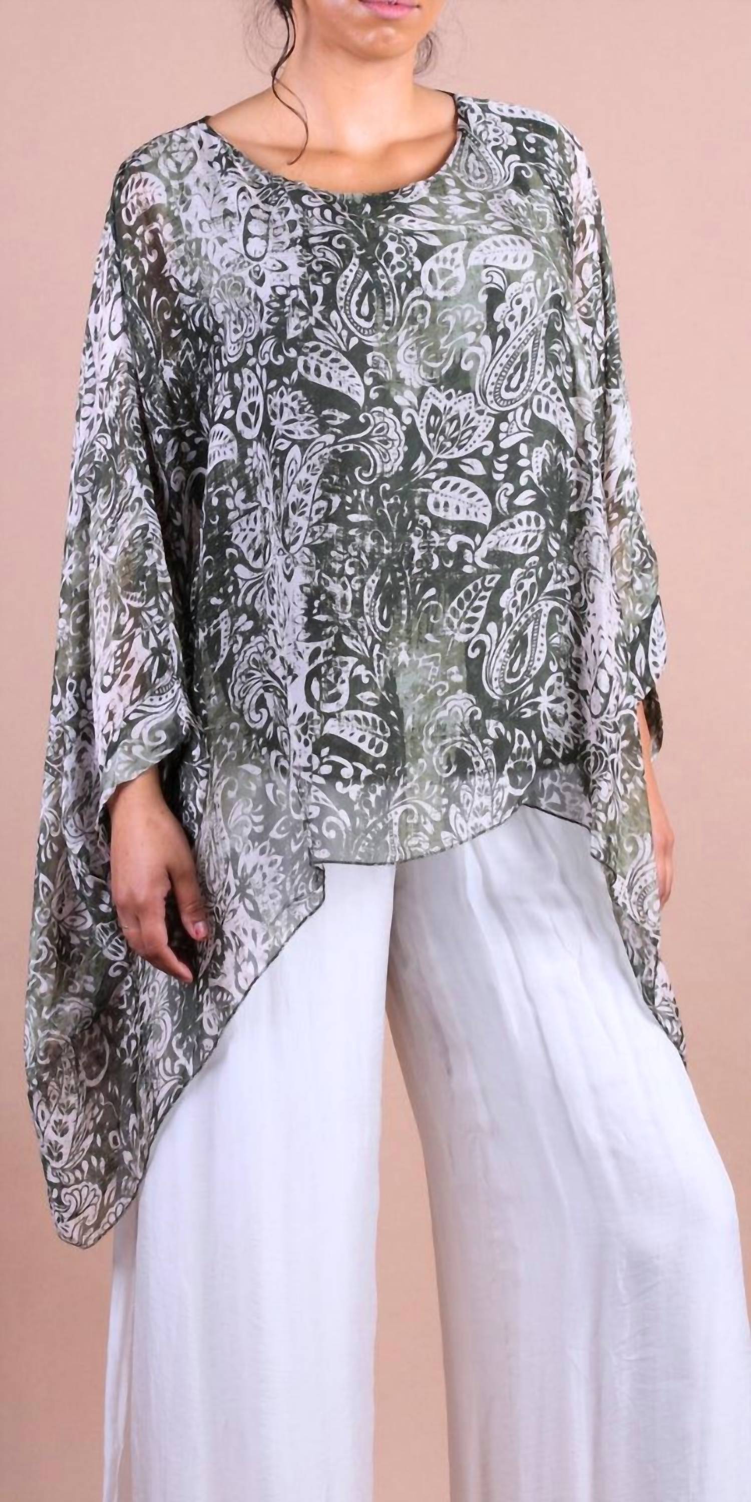 Gigi Moda - Seta Paisley Print Kaftan Top