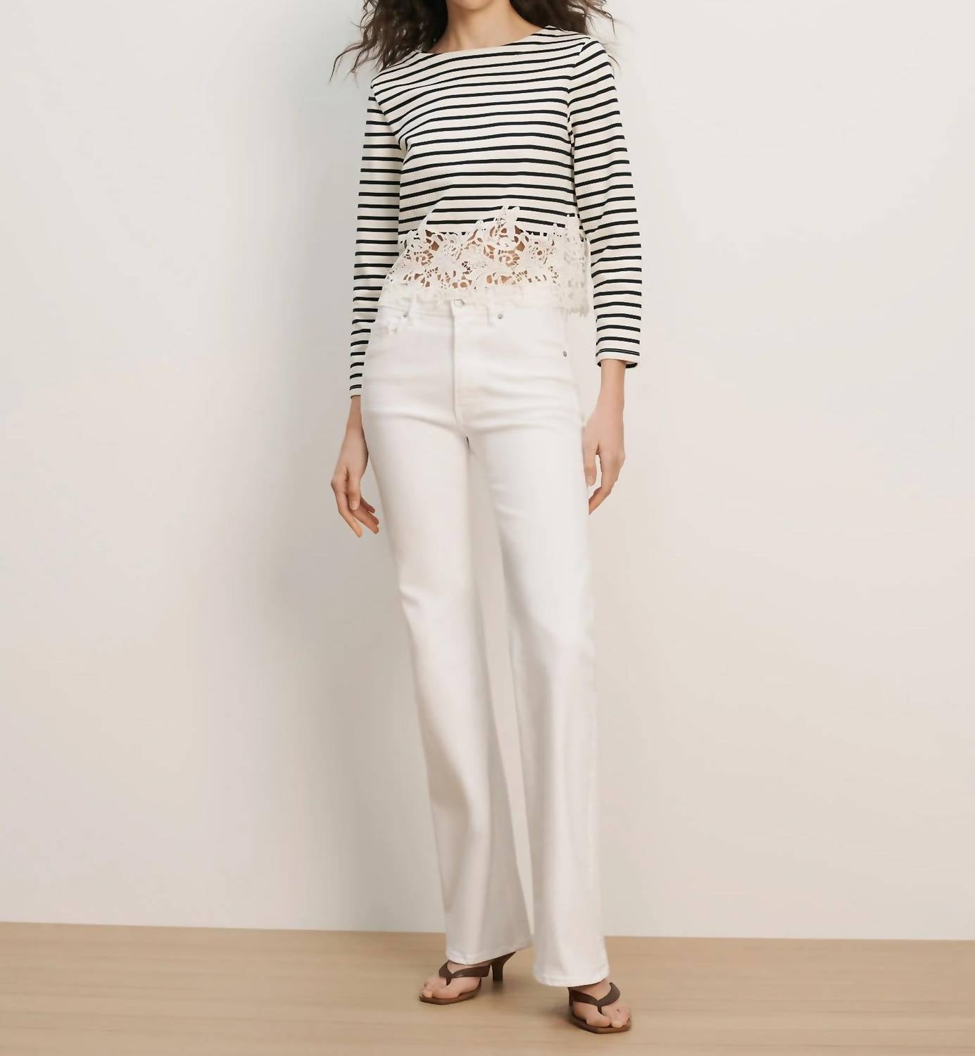Veronica Beard - Crosbie Mid-rise Slim Wide-leg Jeans