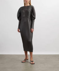Issey Miyake - Glossed Metal Pleats Dress