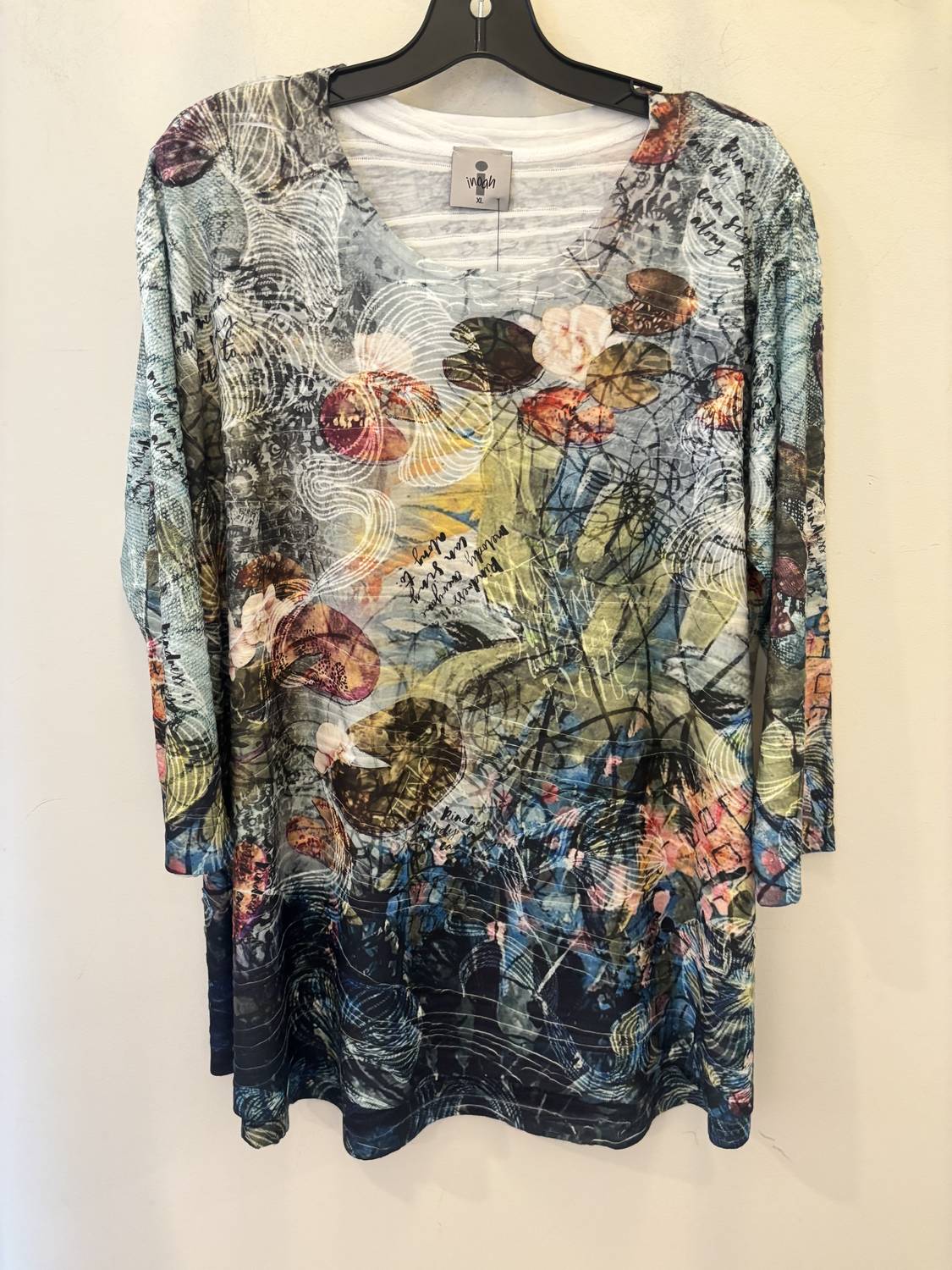 Inoah - Hi-low Crew Neck Pullover Top