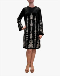 Johnny Was - MARIK BOUNCE VELOUR KIMONO SLEEVE DRESS