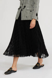 Lucy Paris - Madison Textured Pleated Skirt