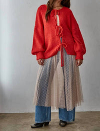 By Together - Mesh Swiss Dots See Through Skirt