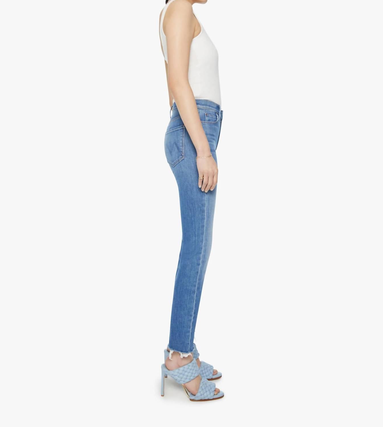 Mother - Mid Rise Dazzler Ankle Fray Jeans