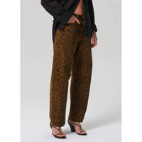 Citizens of Humanity Miro Long Relaxed Jean in sepia cheetah - women's jeans - view 5