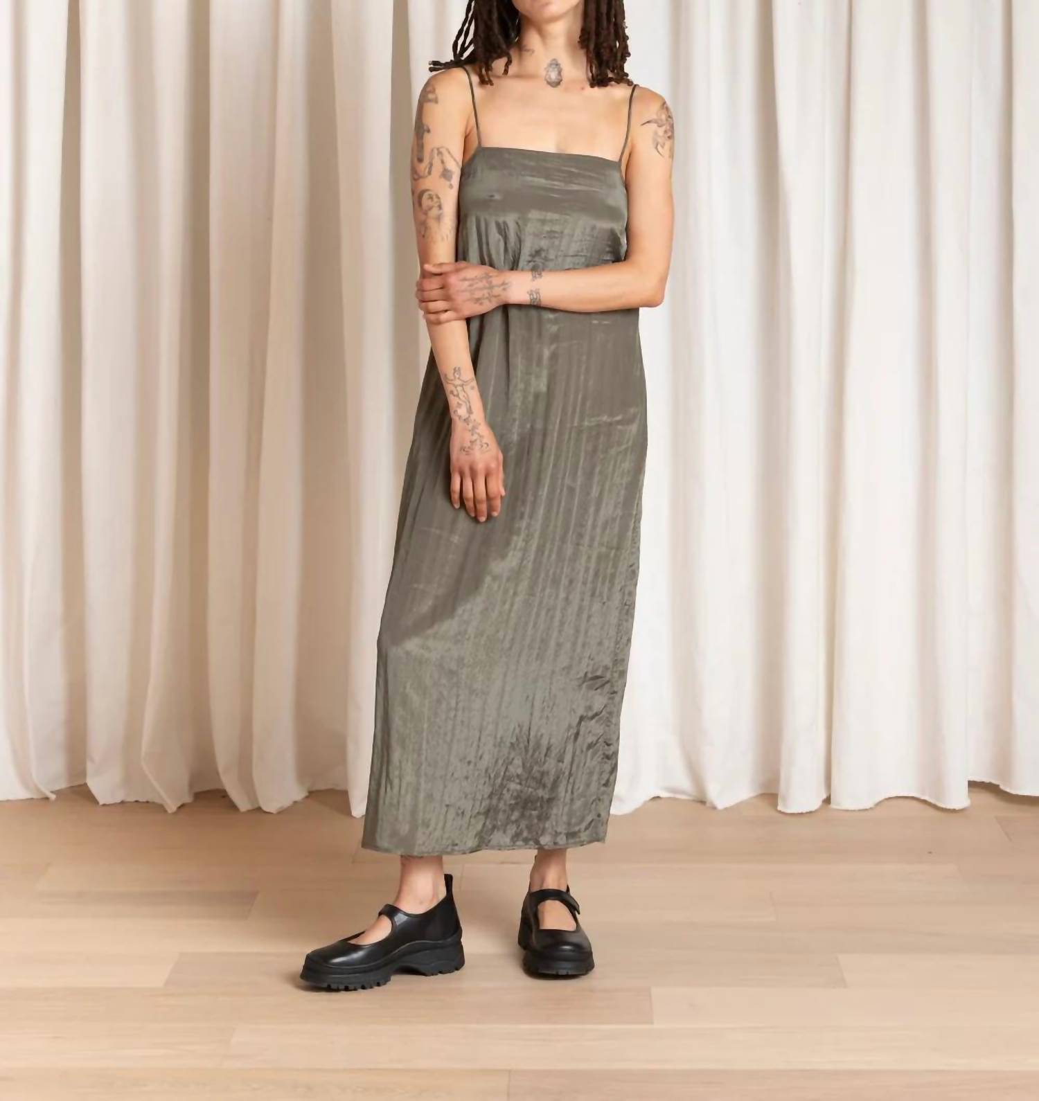 Ali Golden - Square Neck Slip Dress