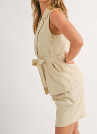 Sage The Label - Sunlit Open Front Blazer Vest