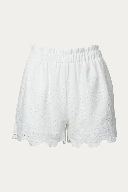 BRODERIE ANGLAISE PAPERBAG SHORT