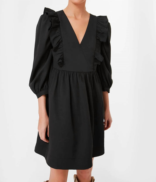 Pomander Place - Ruffle Balloon Sleeve Mini Dress