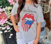 Daydreamer - Women's Rolling Stones Flag Tongue Burnout Bf Tee