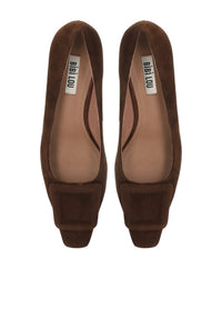 Bibi Lou Women's Poznan Pump 55 Kitten Heel in brown suede - women's heels - alternate view