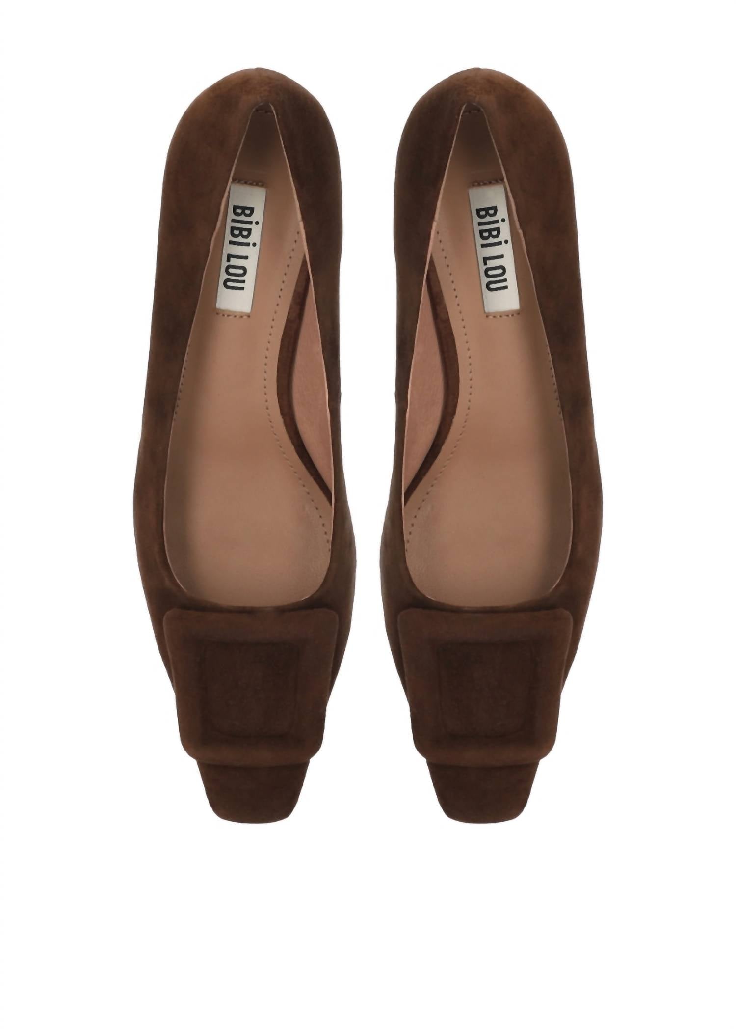 Bibi Lou Women's Poznan Pump 55 Kitten Heel in brown suede - women's heels - alternate view