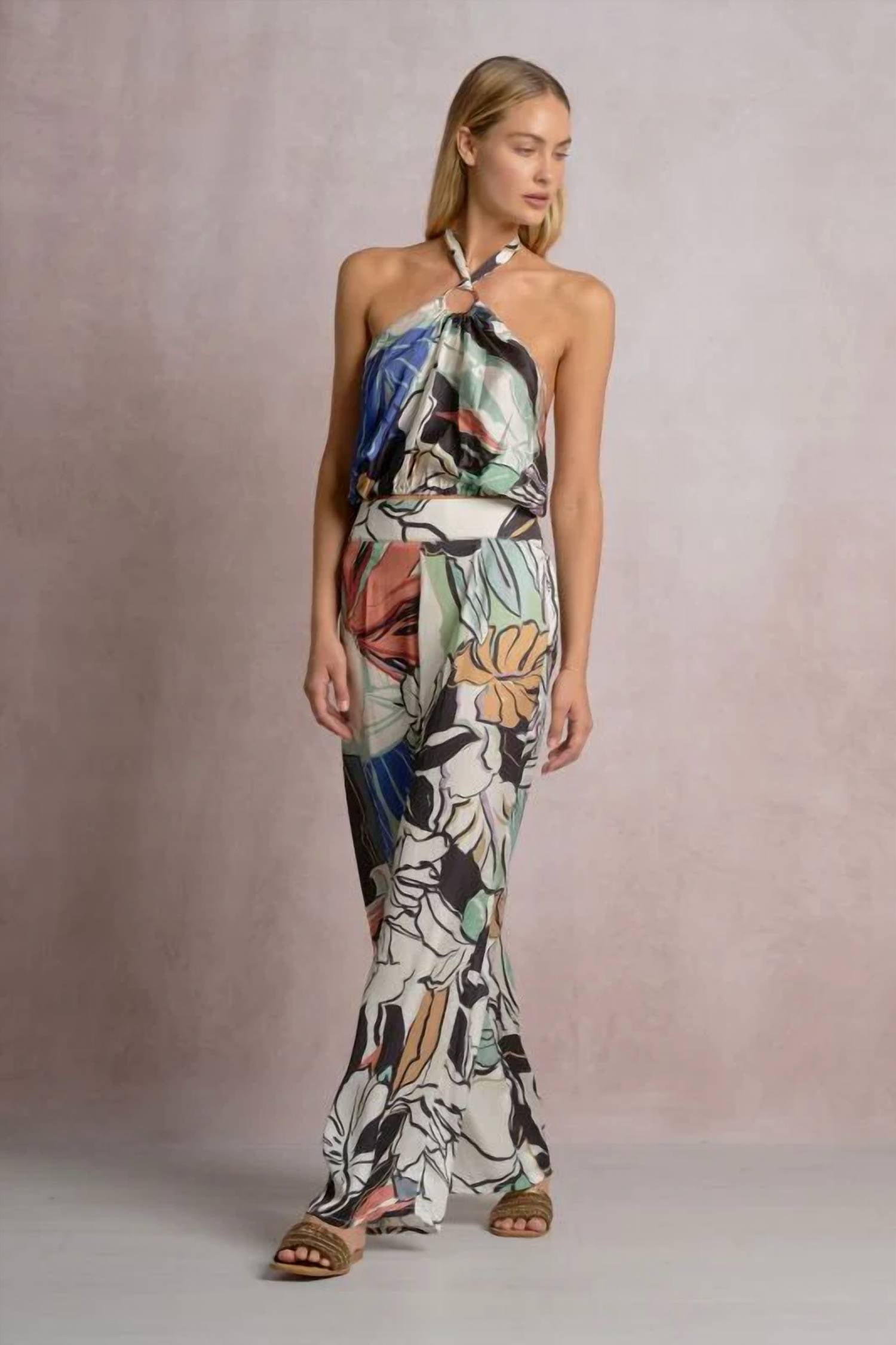 Elan - Elastic Botanical Pants