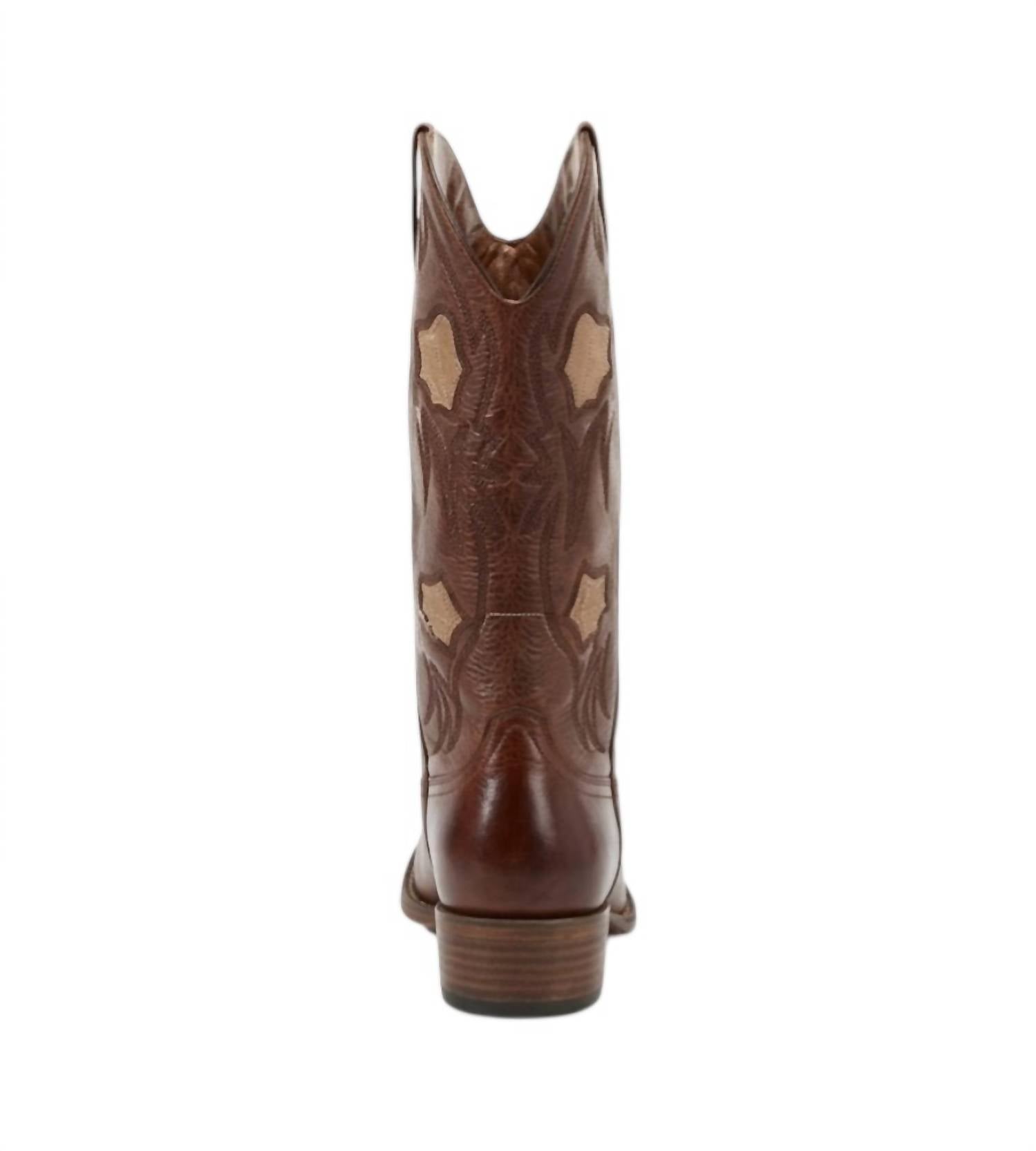Matisse Women's Patsy Floral Embroidery Boot in tan - women's shoe - detail view