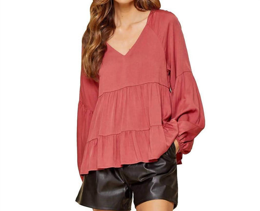 Andree By Unit - Long Sleeve Tiered Top